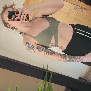 Criss cross bikini top